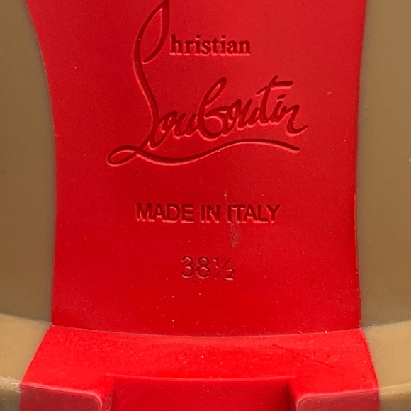 CHRISTIAN LOUBOUTIN BRONZE METALLIC / BROWN FANNY FLAT ROCHE FUR SPECCHIO LEATHE - Picture 8 of 8